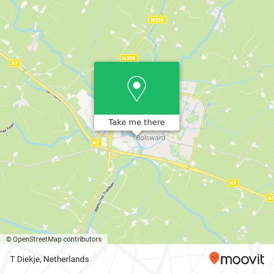 T Diekje, Dijkstraat 47 8701 KC Súdwest-Fryslân kaart