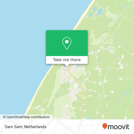 Sam Sam, Dorpsstraat 146 1796 CG Texel kaart