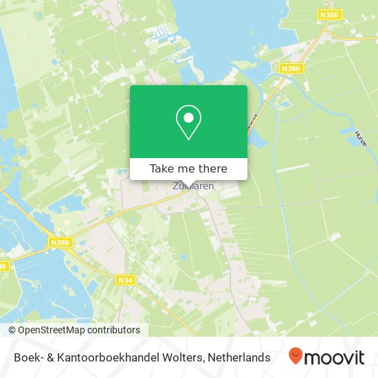 Boek- & Kantoorboekhandel Wolters kaart