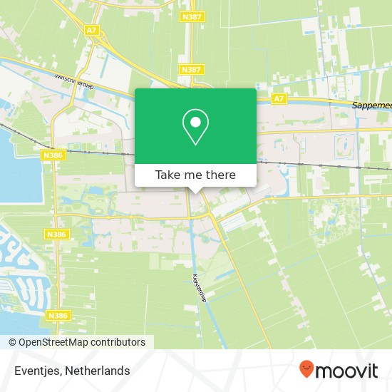 Eventjes, Gorecht-Oost 153 9603 AC Hoogezand-Sappemeer kaart