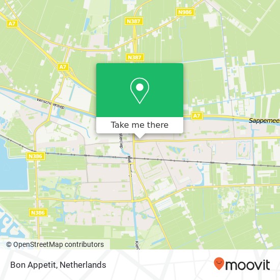 Bon Appetit, Hoofdstraat 43 9601 EA Hoogezand-Sappemeer kaart