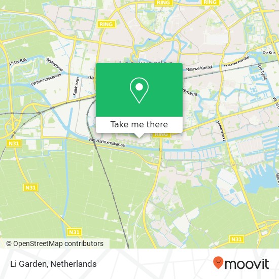 Li Garden, Willem Alexanderplein 32 8931 DX Leeuwarden kaart