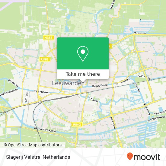 Slagerij Velstra, Nieuwe Oosterstraat 2A 8911 KN Leeuwarden kaart