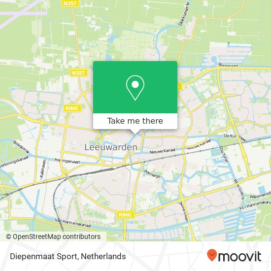 Diepenmaat Sport, Voorstreek 40 8911 JP Leeuwarden kaart