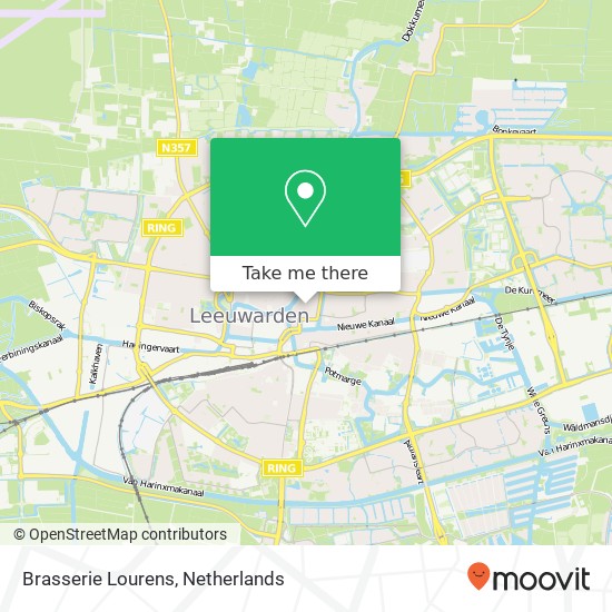 Brasserie Lourens, Tweebaksmarkt 27 8911 KW Leeuwarden kaart