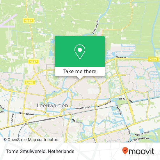 Tom's Smulwereld, Groningerstraatweg 117 8922 GB Leeuwarden kaart