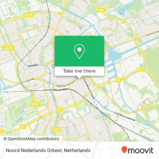 Noord Nederlands Orkest, Trompsingel 35 9724 DA Groningen kaart
