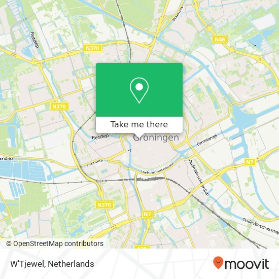 W'Tjewel, Oude Kijk in 't Jatstraat 14 9712 EG Groningen kaart
