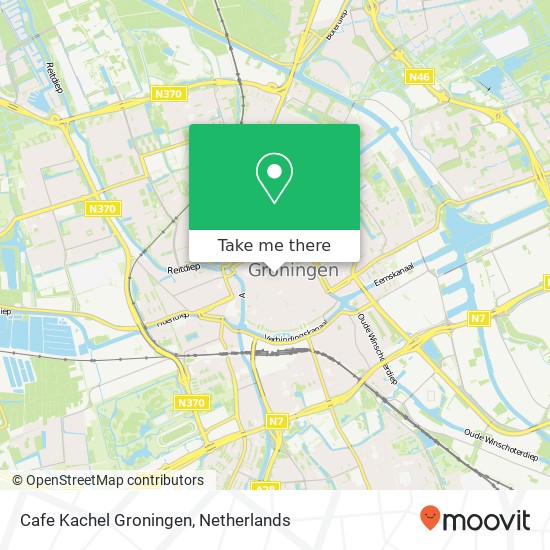 Cafe Kachel Groningen, Zwanestraat 3 9712 CH Groningen kaart