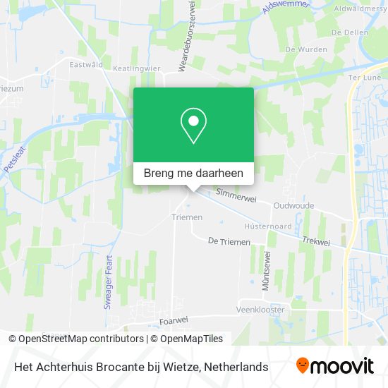 Het Achterhuis Brocante bij Wietze kaart