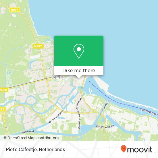 Piet's Caféetje, Landstraat 37 9934 BH Delfzijl kaart