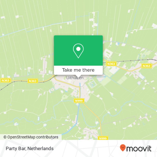 Party Bar, Hoofdstraat Oost 27 9981 AG Eemsmond kaart