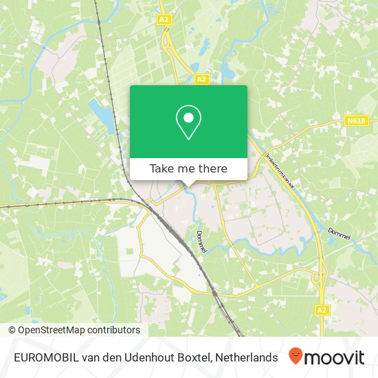 EUROMOBIL van den Udenhout Boxtel, Molenpad 9 kaart