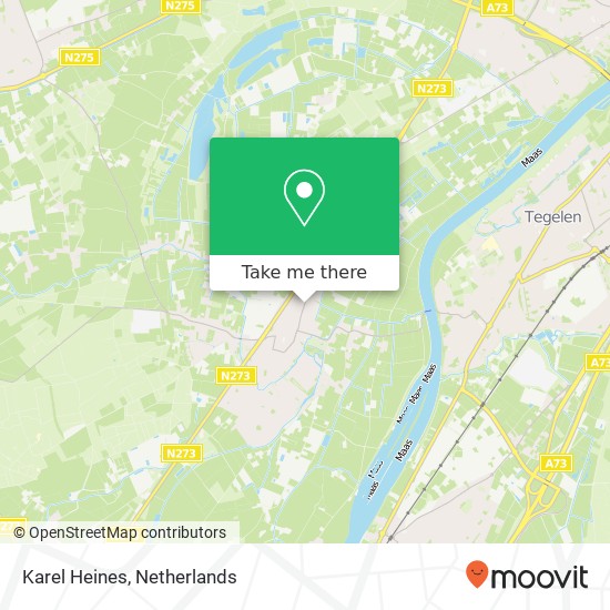 Karel Heines, Veldstraat 44 kaart