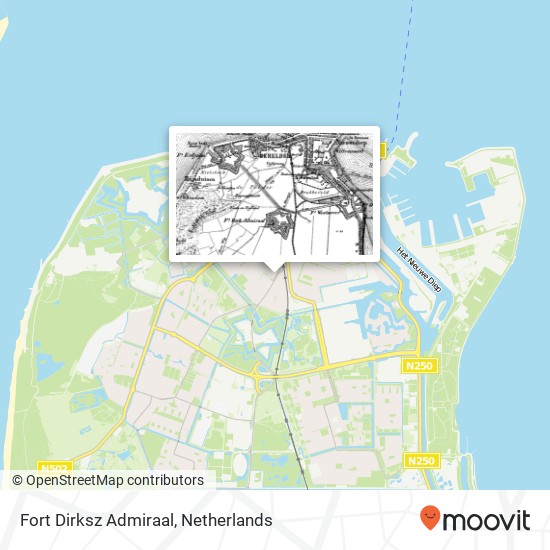 Fort Dirksz Admiraal kaart