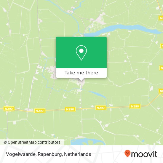 Vogelwaarde, Rapenburg kaart