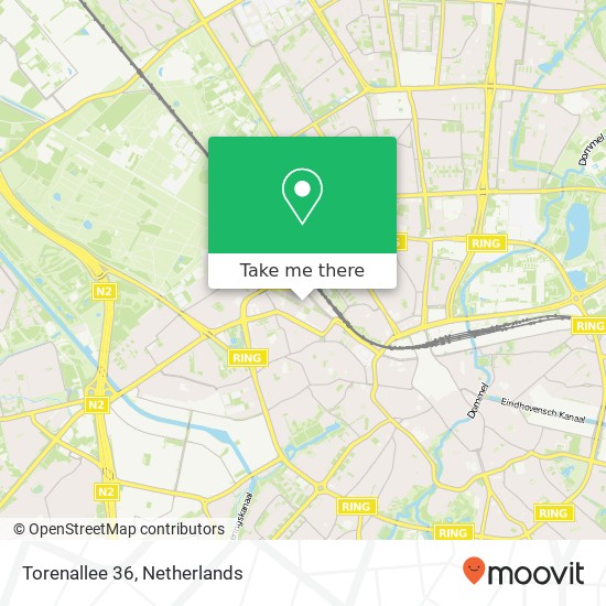 Torenallee 36, 5617 BD Eindhoven kaart