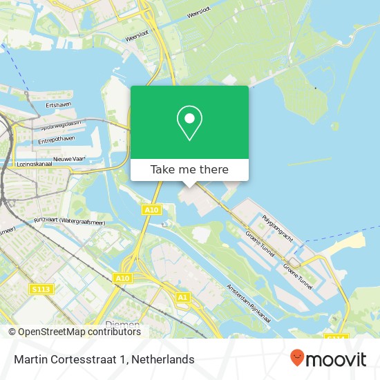 Martin Cortesstraat 1, 1086 XS Amsterdam kaart