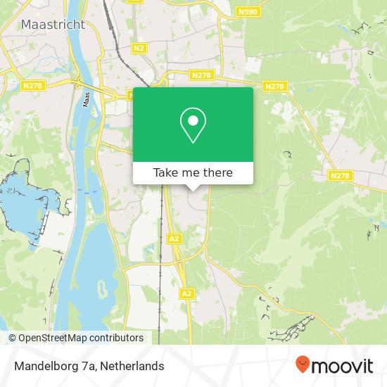 Mandelborg 7a, 6228 CP Maastricht kaart