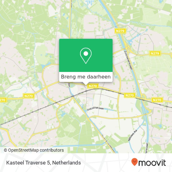 Kasteel Traverse 5, 5701 NR Helmond kaart