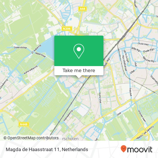 Magda de Haasstraat 11, 2331 BK Leiden kaart
