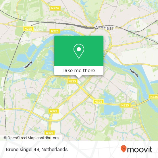 Brunelsingel 48, 6841 KB Arnhem kaart