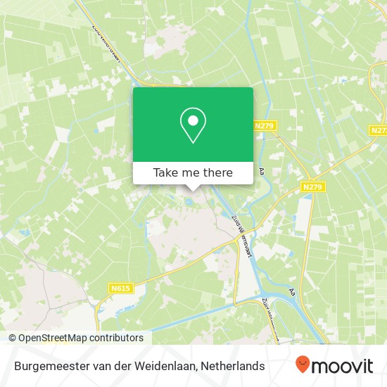 Burgemeester van der Weidenlaan, 5741 AZ Beek en Donk kaart