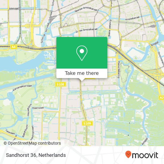 Sandhorst 36, 1082 BL Amsterdam kaart
