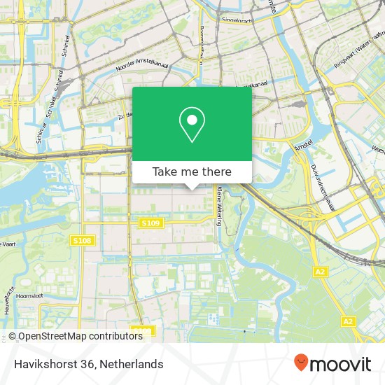 Havikshorst 36, 1083 TT Amsterdam kaart