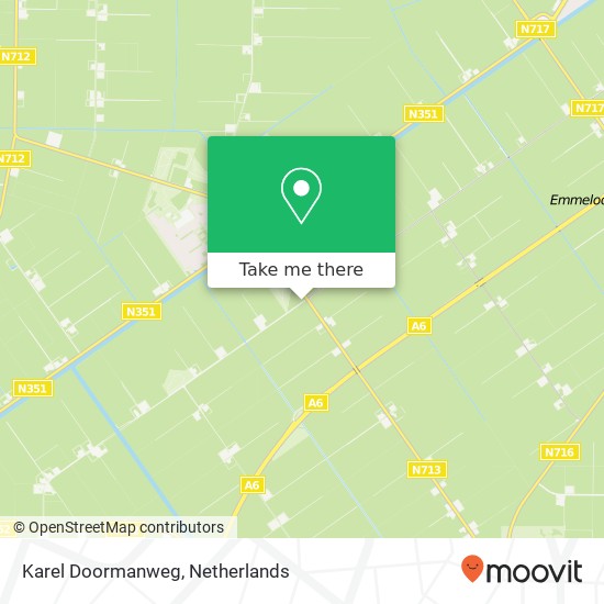 Karel Doormanweg kaart