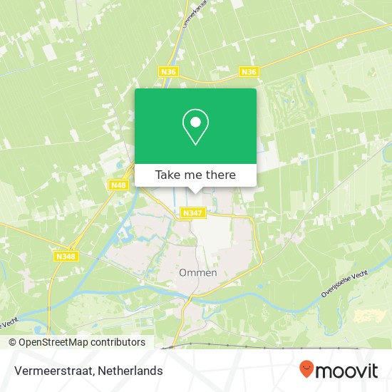 Vermeerstraat kaart