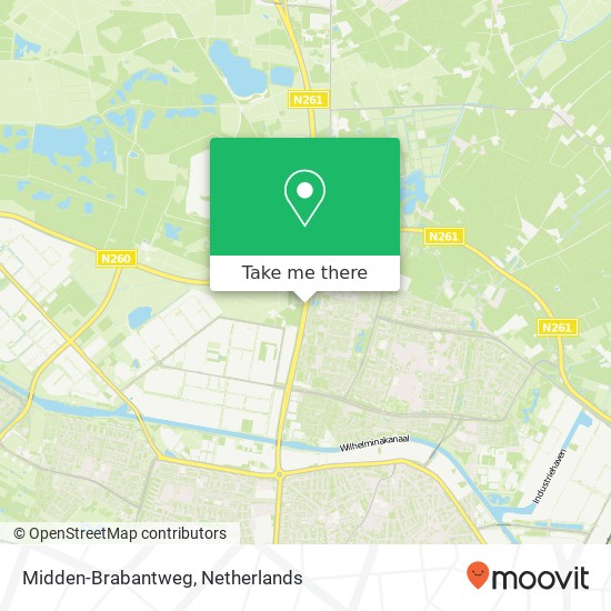 Midden-Brabantweg kaart