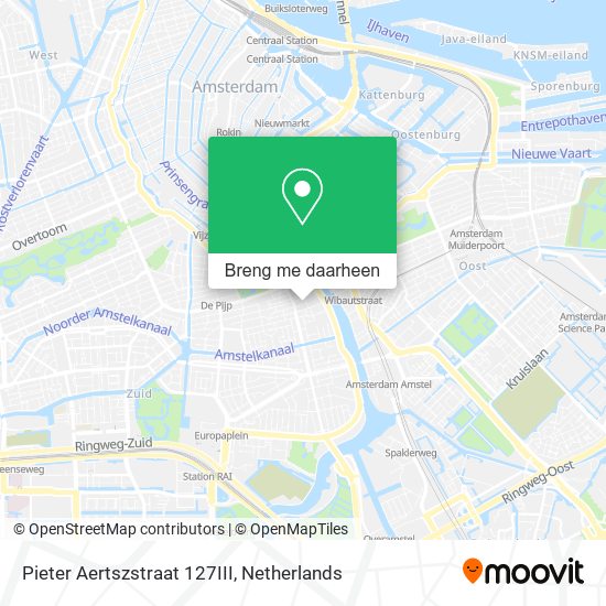 Pieter Aertszstraat 127III kaart