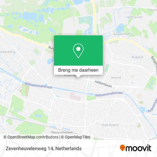 Zevenheuvelenweg 14 kaart