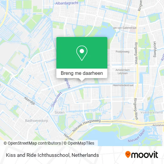 Kiss and Ride Ichthusschool kaart