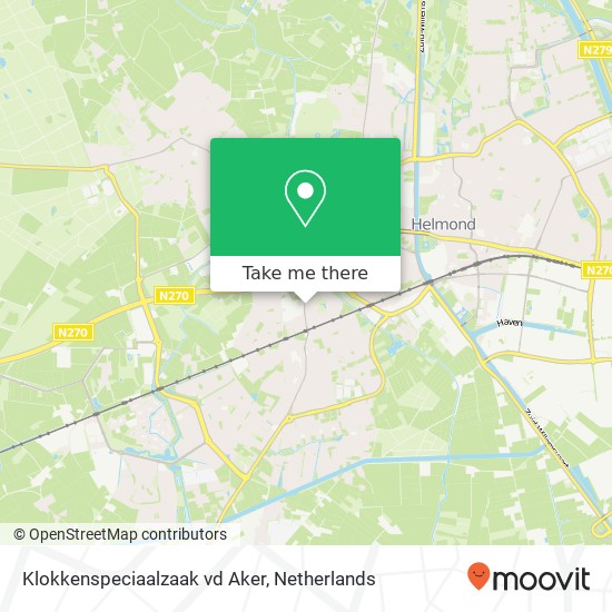 Klokkenspeciaalzaak vd Aker, Mierloseweg 287 kaart