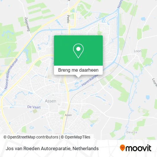 Jos van Roeden Autoreparatie kaart