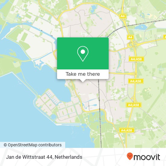 Jan de Wittstraat 44, 4615 GC Bergen op Zoom kaart