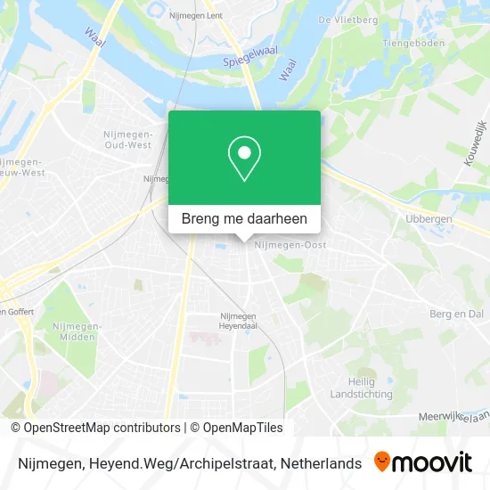 Nijmegen, Heyend.Weg / Archipelstraat kaart