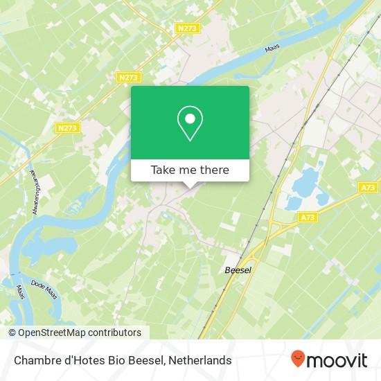 Chambre d'Hotes Bio Beesel, Hoogstraat 54 kaart