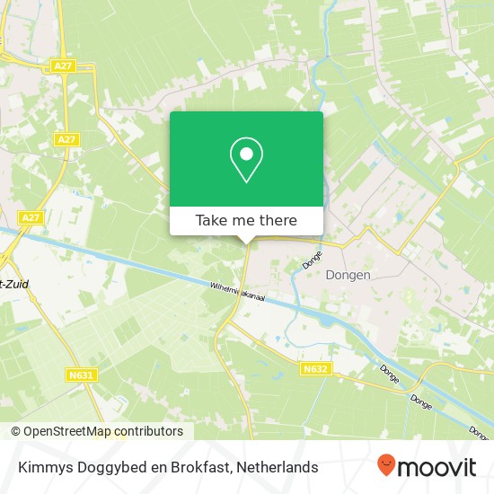 Kimmys Doggybed en Brokfast, Westerlaan 4 kaart