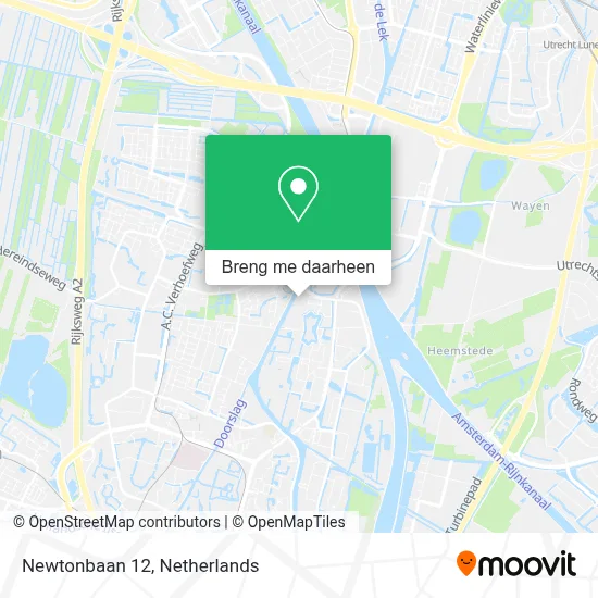 Newtonbaan 12 kaart