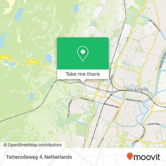 Tetterodeweg 4, Tetterodeweg 4, 2051 EE Overveen, Nederland kaart