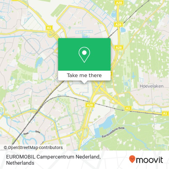 EUROMOBIL Campercentrum Nederland, Basicweg 5 kaart