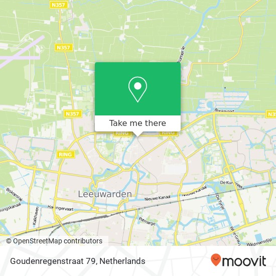 Goudenregenstraat 79, Goudenregenstraat 79, 8922 CP Leeuwarden, Nederland kaart