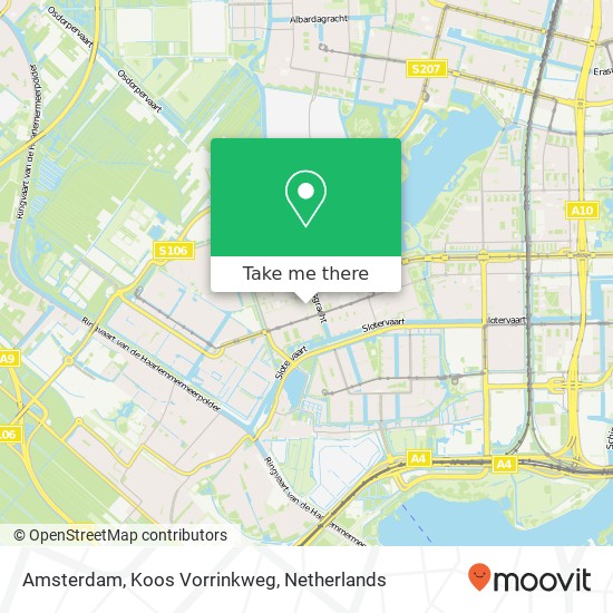 Amsterdam, Koos Vorrinkweg kaart
