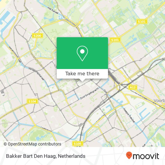 Bakker Bart Den Haag, Vlamingstraat 12 kaart