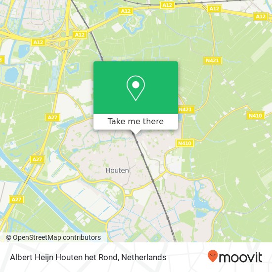 Albert Heijn Houten het Rond, Onderdoor 66 kaart