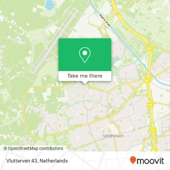 Vlutterven 43, 5508 RM Veldhoven kaart