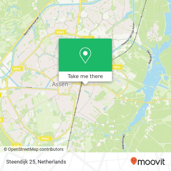 Steendijk 25, 9404 AA Assen kaart